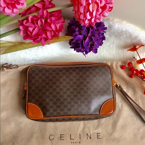 Authentic Celine Brown Macadam Clutch Bag - Picture 2 of 8